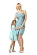 Photo: Mother with daughter isolated on white Mother with daughter isolated on white