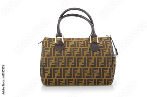 Photo: Nice elegant woman bag isolated on the white Nice elegant woman bag isolated on the white
