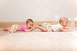 Photo: Two baby twins crawling one after another Two baby twins crawling one after another