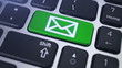 Email. E-mail envelope icon on a keyboard button.