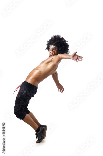 Photo: Dancer isolated on the white Dancer isolated on the white