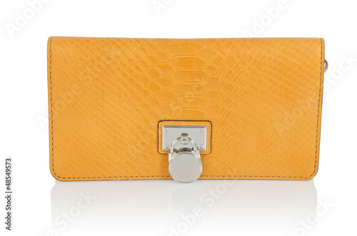 Photo: Nice elegant woman bag isolated on the white Nice elegant woman bag isolated on the white