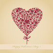 Valentine card in retro style