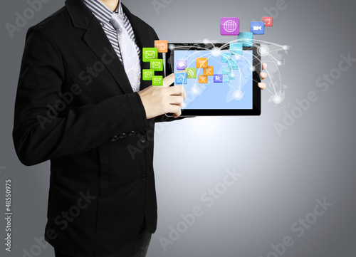 Photo: touch- tablet in hands touch- tablet in hands