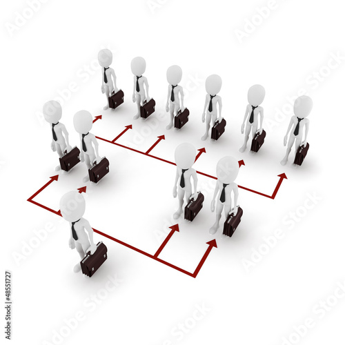 Illustration: 3d man business network 3d man business network