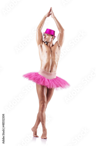 Photo: Muscular ballet performer in funny concept Muscular ballet performer in funny concept