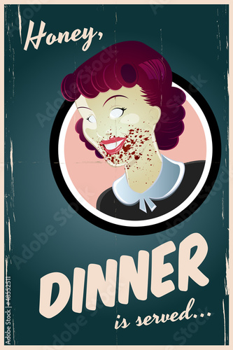 Illustration: zombie hausfrau zombie hausfrau