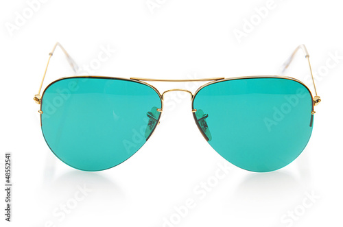 Photo: Elegant sunglasses isolated on the white Elegant sunglasses isolated on the white