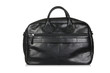 Black leather briefcase isolated on the white