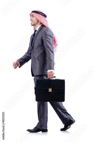 Photo: Arab businessman isolated on the white Arab businessman isolated on the white