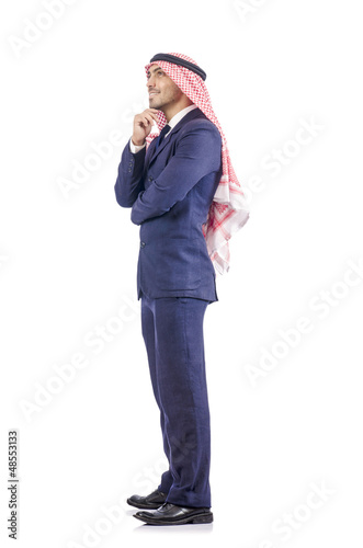 Photo: Arab businessman isolated on white Arab businessman isolated on white
