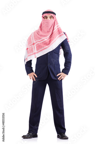 Photo: Arab businessman isolated on white Arab businessman isolated on white