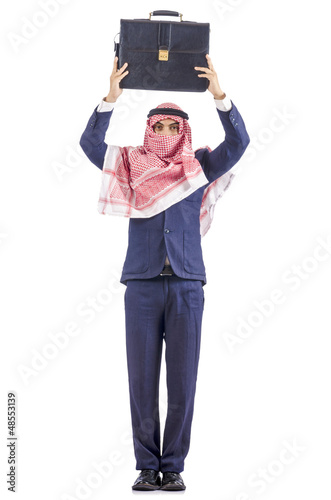 Photo: Arab businessman isolated on white Arab businessman isolated on white