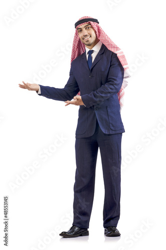 Photo: Arab businessman isolated on white Arab businessman isolated on white