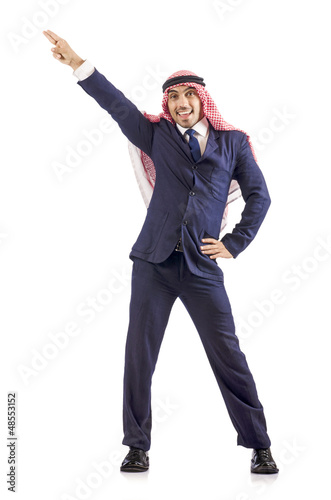 Photo: Arab businessman isolated on white Arab businessman isolated on white