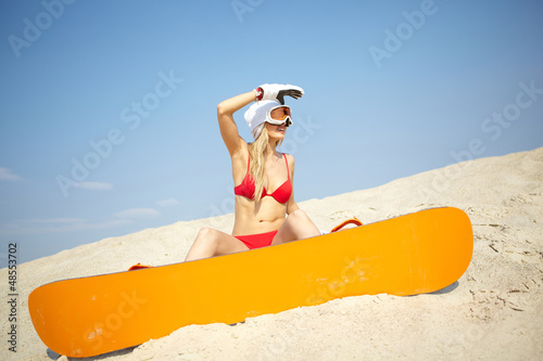 Photo: Beach sportswoman Beach sportswoman