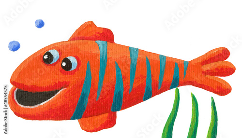 Fototapeta Funny striped fish