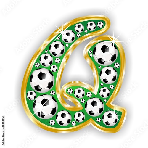 Illustration: Q -FOOTBALL LETTER Q -FOOTBALL LETTER