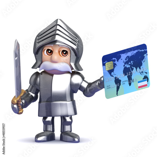 Illustration: Knight pays by credit card Knight pays by credit card