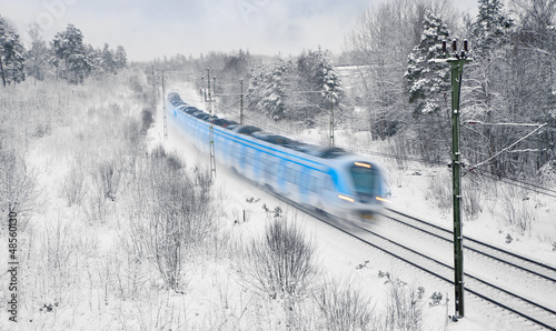 Photo: Train in snow Train in snow