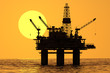 Oil platform on sea.