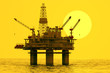 Illustration: Oil platform on sea. Oil platform on sea.