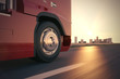 Truck on the road.