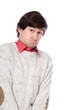 Portrait of strange weak man