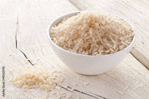 Photo: Rice in a bowl. Rice in a bowl.