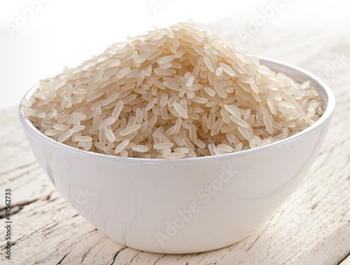 Photo: Rice in a bowl. Rice in a bowl.