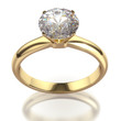 Illustration: Diamond golden ring - isolated with clipping path. Diamond golden ring - isolated with clipping path.