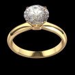 Diamond ring - isolated on black background with clipping path.