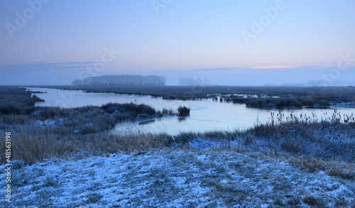 Photo: Winter sunrise at creek Winter sunrise at creek