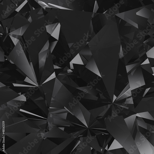 Illustration: Black crystal facet background Black crystal facet background