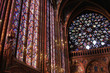 Stained glass window in La Sainte-Chapelle in Paris