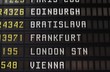 Flights in Europe - departure board