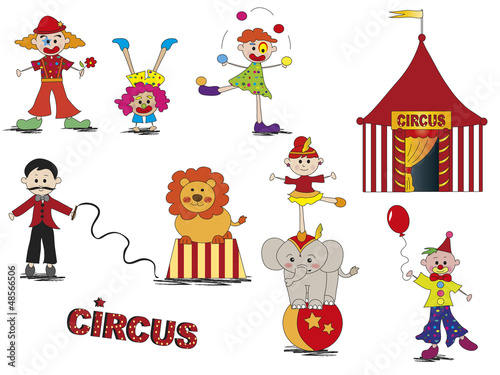 Illustration: circus set circus set