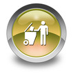Illustration: Yellow Glossy Pictogram "Trash Dumpster" Yellow Glossy Pictogram "Trash Dumpster"