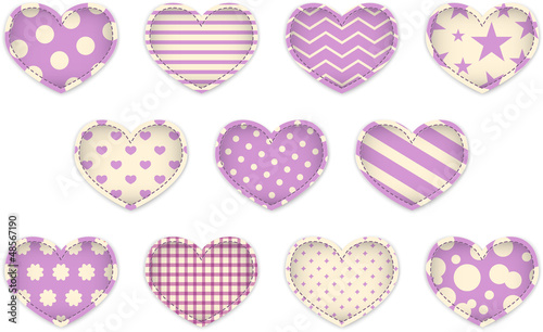 Vector: Pink hearts Pink hearts