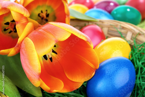 Photo: Farbenfrohes Oster-Arrangement Farbenfrohes Oster-Arrangement