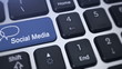 Social Media Key. Social Media button with speech bubbles.
