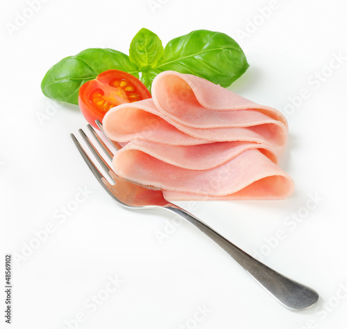 Photo: Thin slices of ham Thin slices of ham