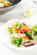 Stir-fry with beef, vegetables and noodle