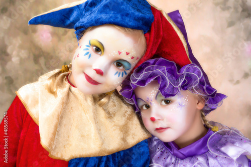 Photo: Cute clown girls Cute clown girls