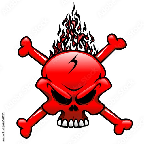 Vector: Red Fire Skull Clip Art Tattoo-Teschio Fuoco Rosso Tatuaggio Red Fire Skull Clip Art Tattoo-Teschio Fuoco Rosso Tatuaggio