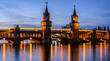Berlin Oberbaumbrücke am Abend