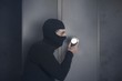 Burglar opening strongbox