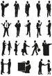 vector_businessman silhouettes