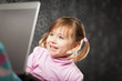 Girl using laptop