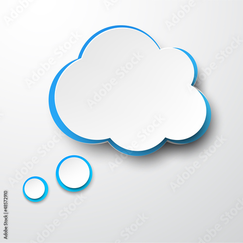 Vector: Paper white-blue cloud. Paper white-blue cloud.